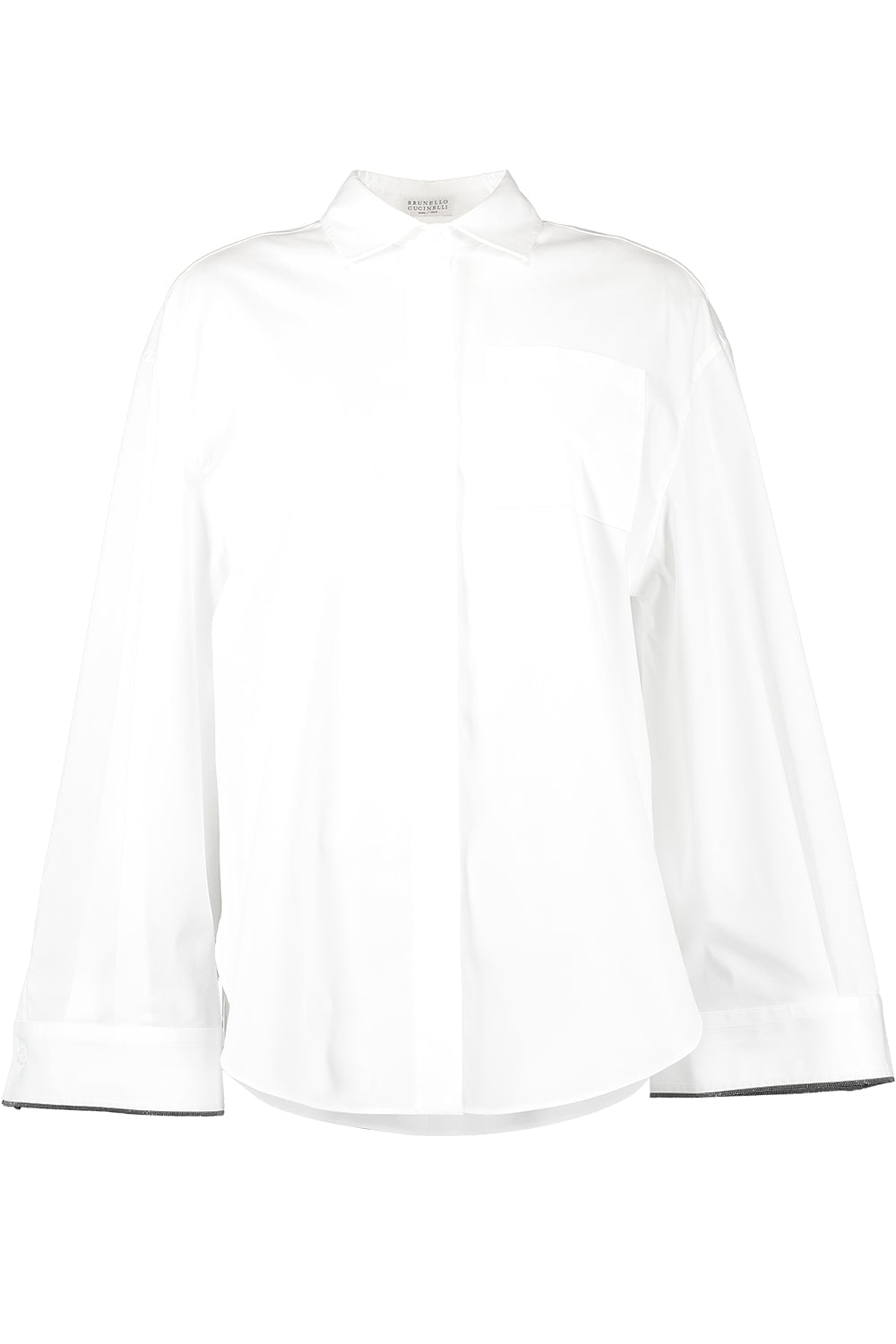 BRUNELLO CUCINELLI-Monili Trim Bell Sleeve Blouse-