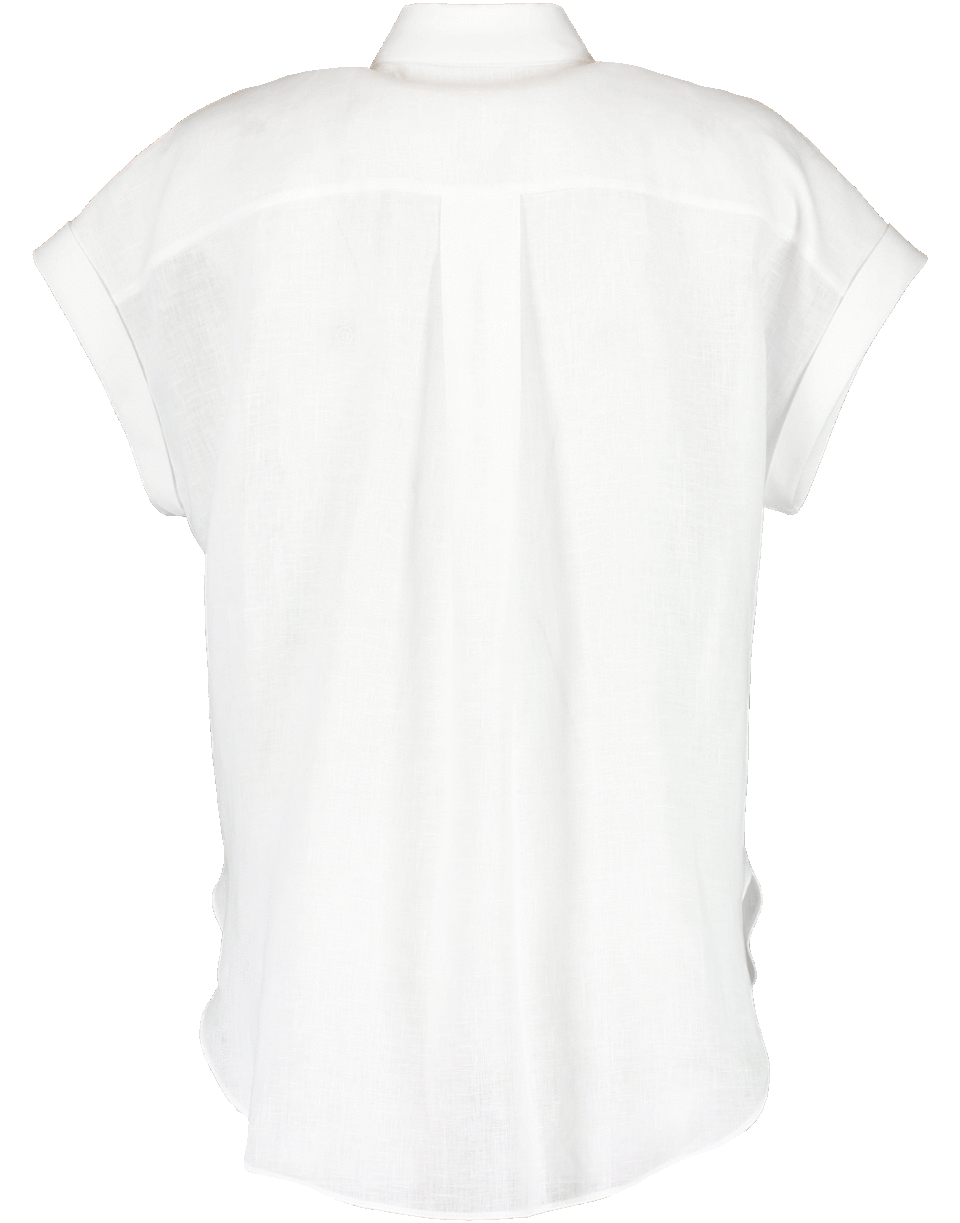 BRUNELLO CUCINELLI-Linen Silk Placket Blouse-