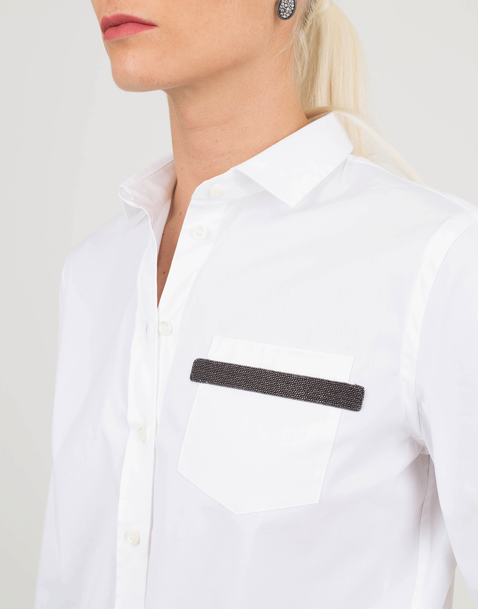 BRUNELLO CUCINELLI-Poplin Blouse With Pocket-