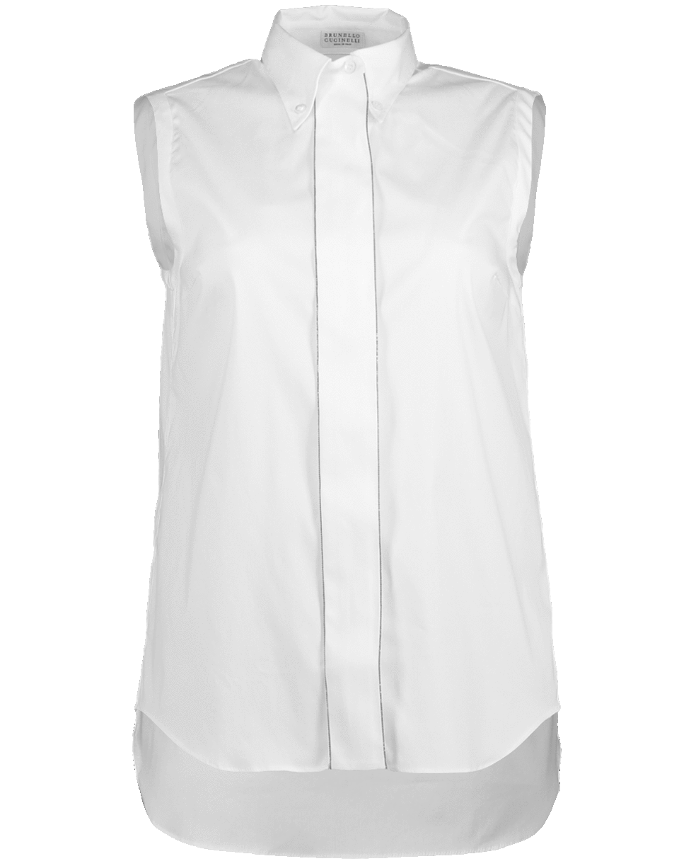 BRUNELLO CUCINELLI-Poplin Button Down Blouse-