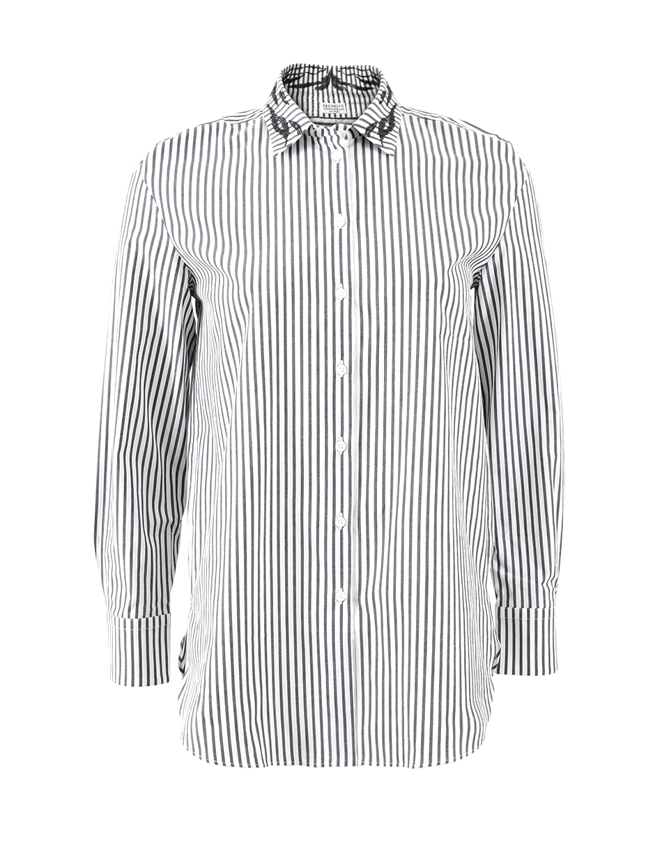 BRUNELLO CUCINELLI-Striped Button Down Shirt-