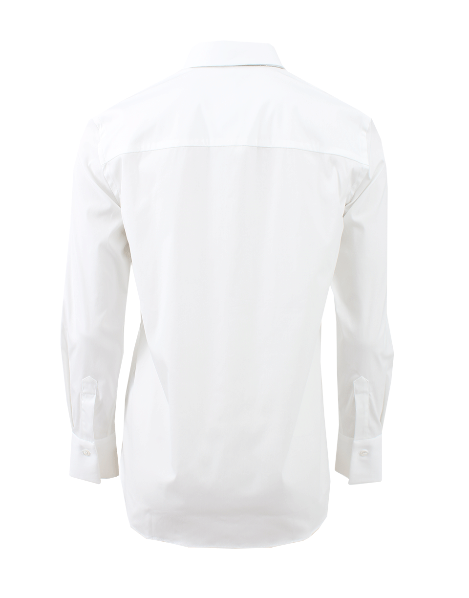 BRUNELLO CUCINELLI-Cotton Poplin Placket Blouse-