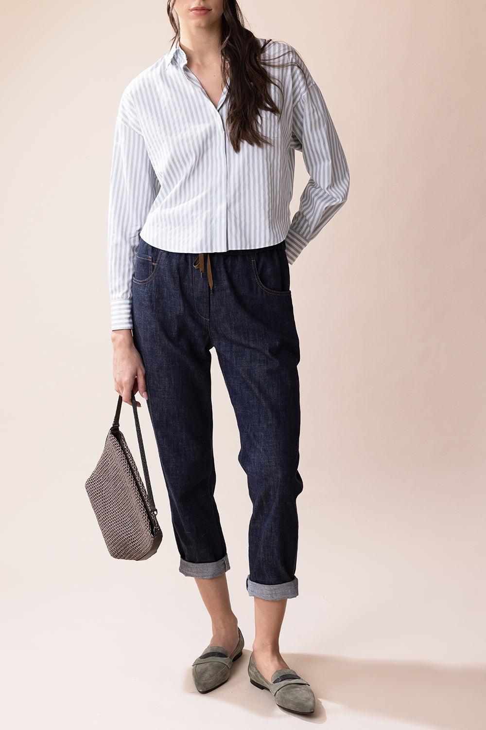 BRUNELLO CUCINELLI-Long Sleeve Soft Shirt-