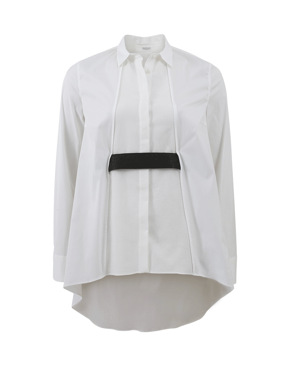 BRUNELLO CUCINELLI-High Low Belted Blouse-