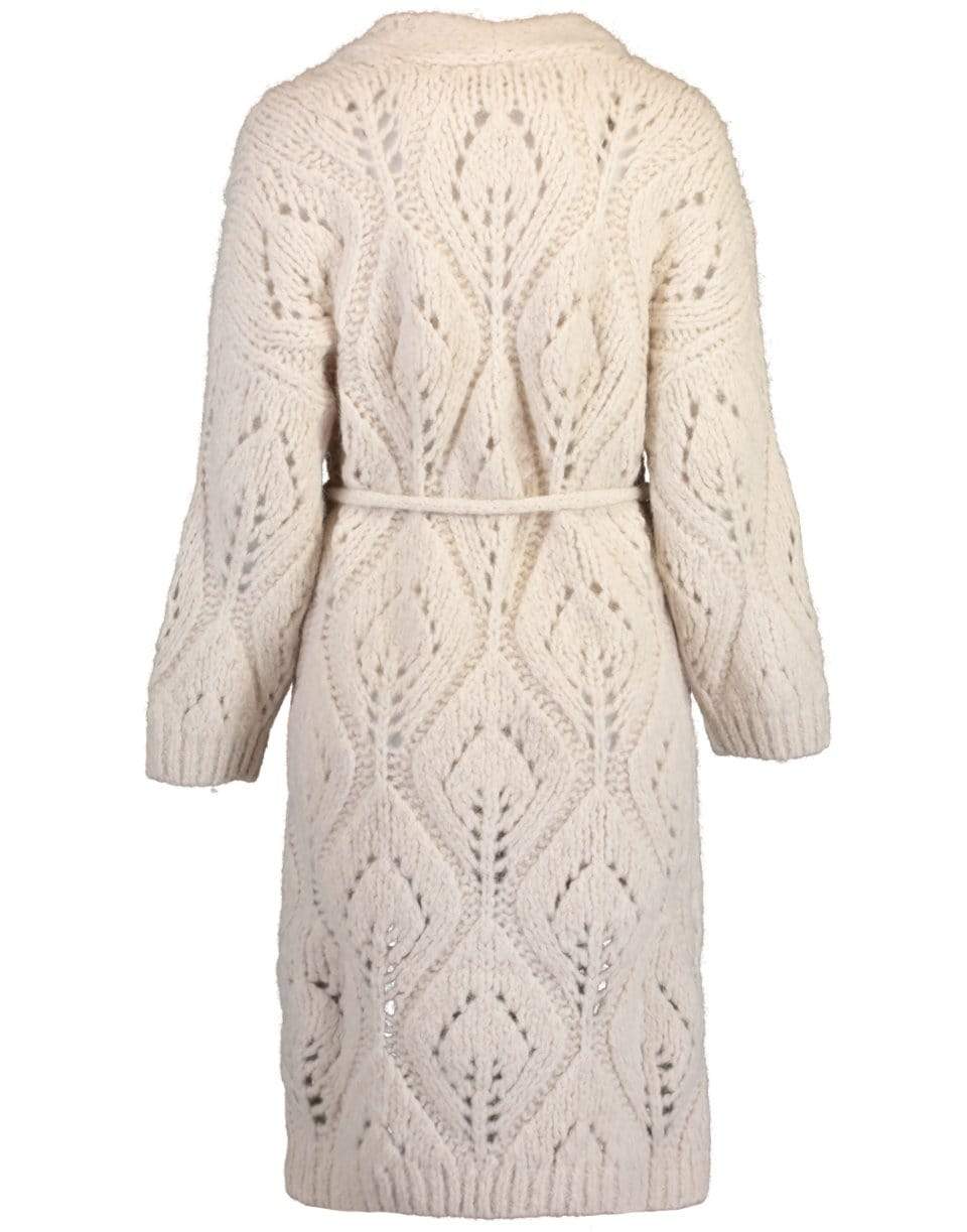 BRUNELLO CUCINELLI-Long Lace Alpaca Belted Cardigan-
