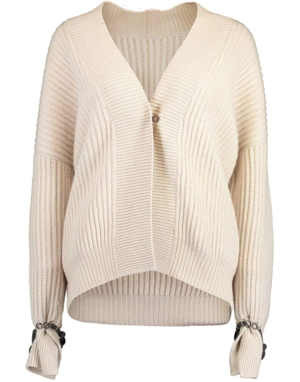 BRUNELLO CUCINELLI-Monili Bracelet Cashmere English Ribbed Cardigan-