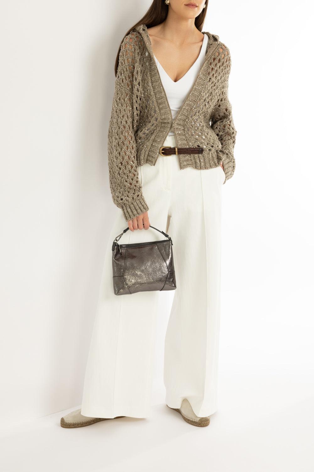 Sparkling Zip Cardigan-BEIGE-XS-CLOTHINGTOPCARDIGAN-BRUNELLO CUCINELLI
