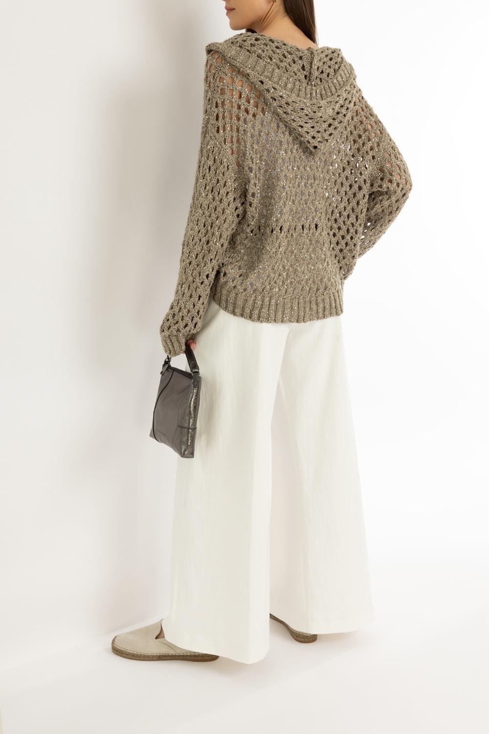 Sparkling Zip Cardigan-BEIGE-XS-CLOTHINGTOPCARDIGAN-BRUNELLO CUCINELLI