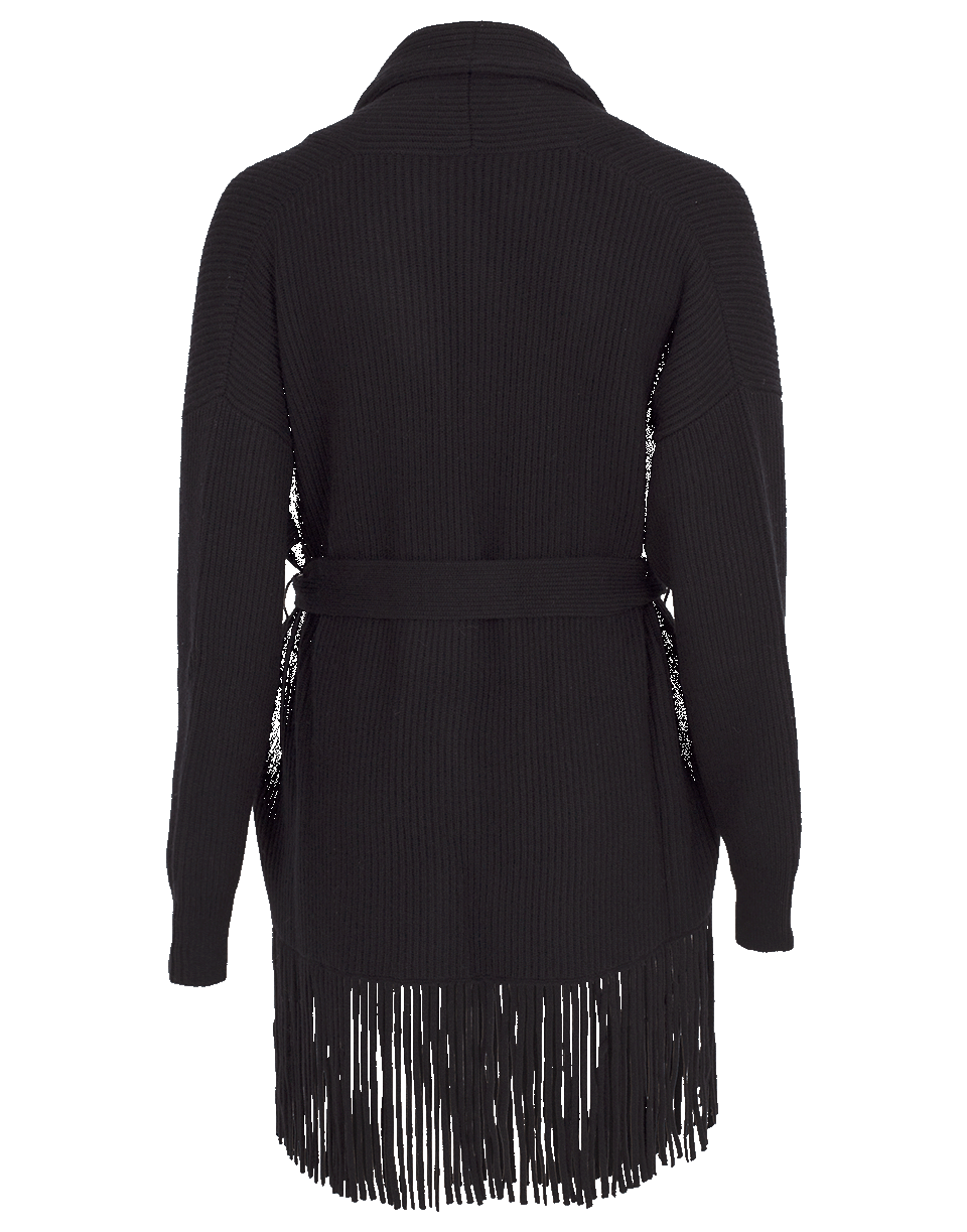 BRUNELLO CUCINELLI-Belted Shawl Collar Cardigan-BLACK