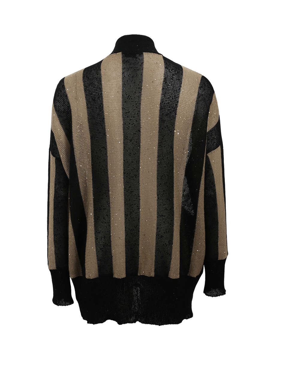 BRUNELLO CUCINELLI-Striped Cardigan-