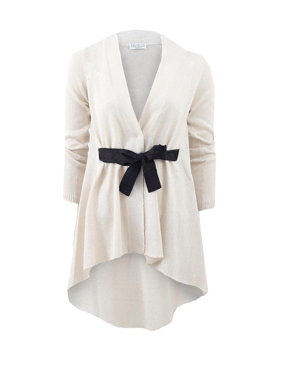 BRUNELLO CUCINELLI-Grosgrain Waist Cardigan-