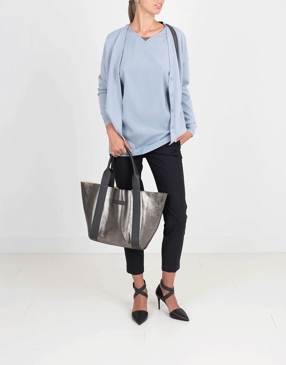 BRUNELLO CUCINELLI-Snap Cardigan With Monili Strap-