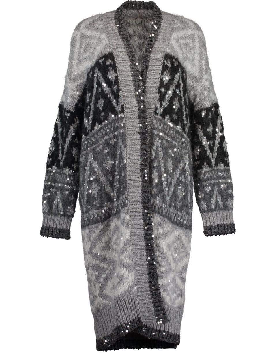 BRUNELLO CUCINELLI-Opera Paillette Cardigan-CHARCOAL