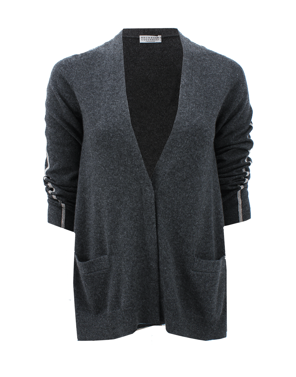 BRUNELLO CUCINELLI-Monili Stripe Trapeze Cardigan-