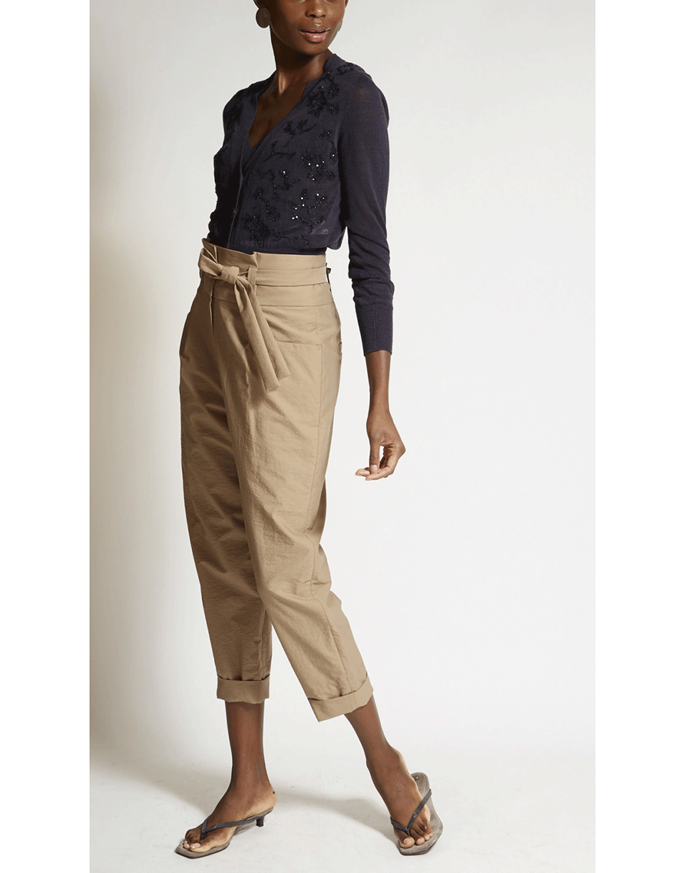 BRUNELLO CUCINELLI-Embroidered V-Neck Paillette Cardigan-