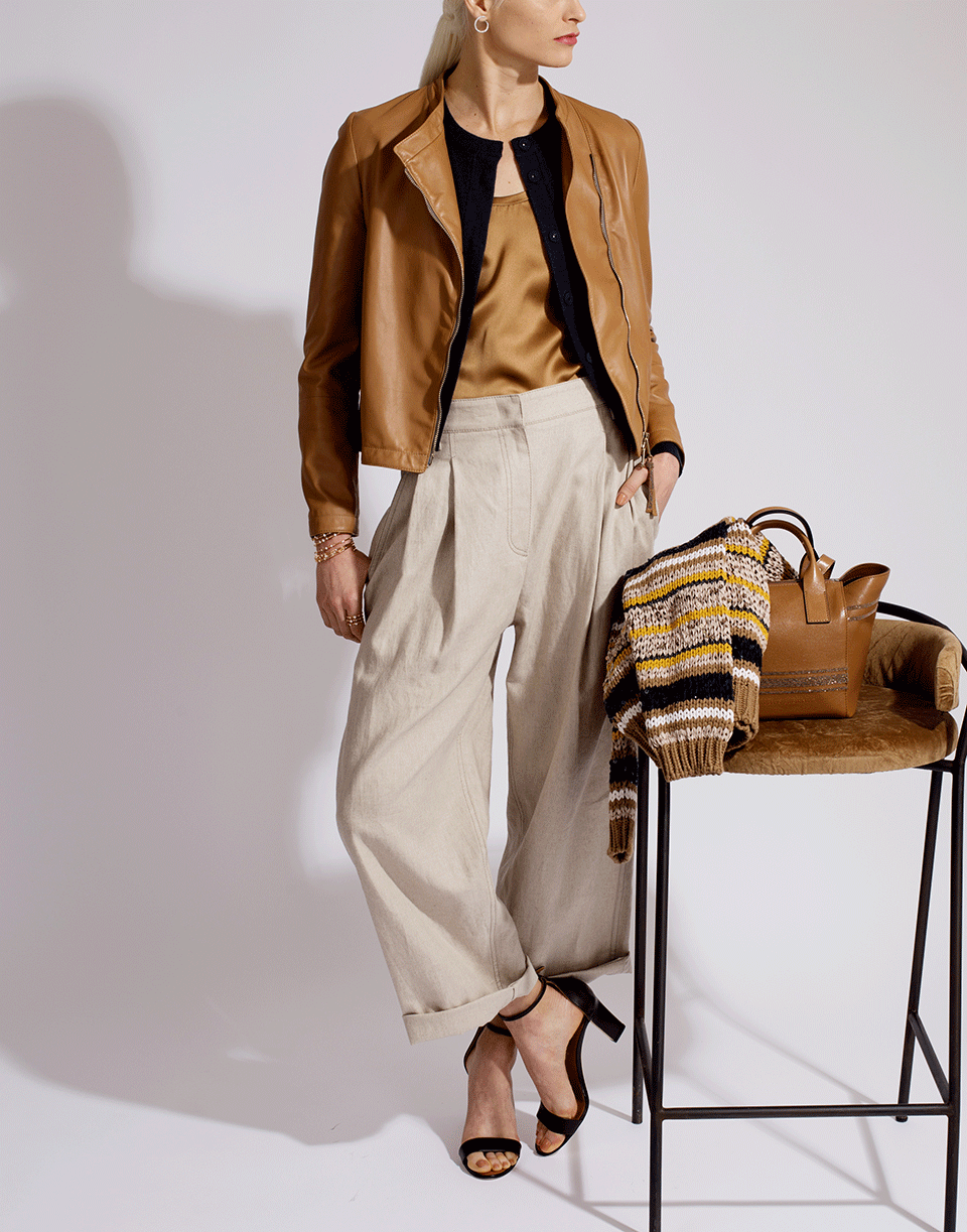 BRUNELLO CUCINELLI-Cropped Crewneck Cardigan-