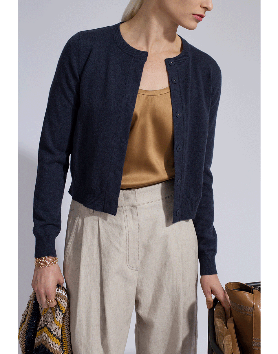 BRUNELLO CUCINELLI-Cropped Crewneck Cardigan-