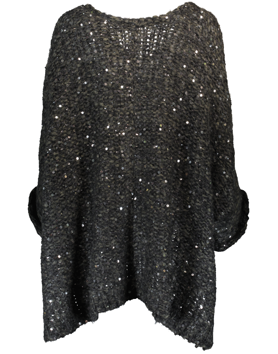 BRUNELLO CUCINELLI-Open Knit Tie Pailette Cardigan-