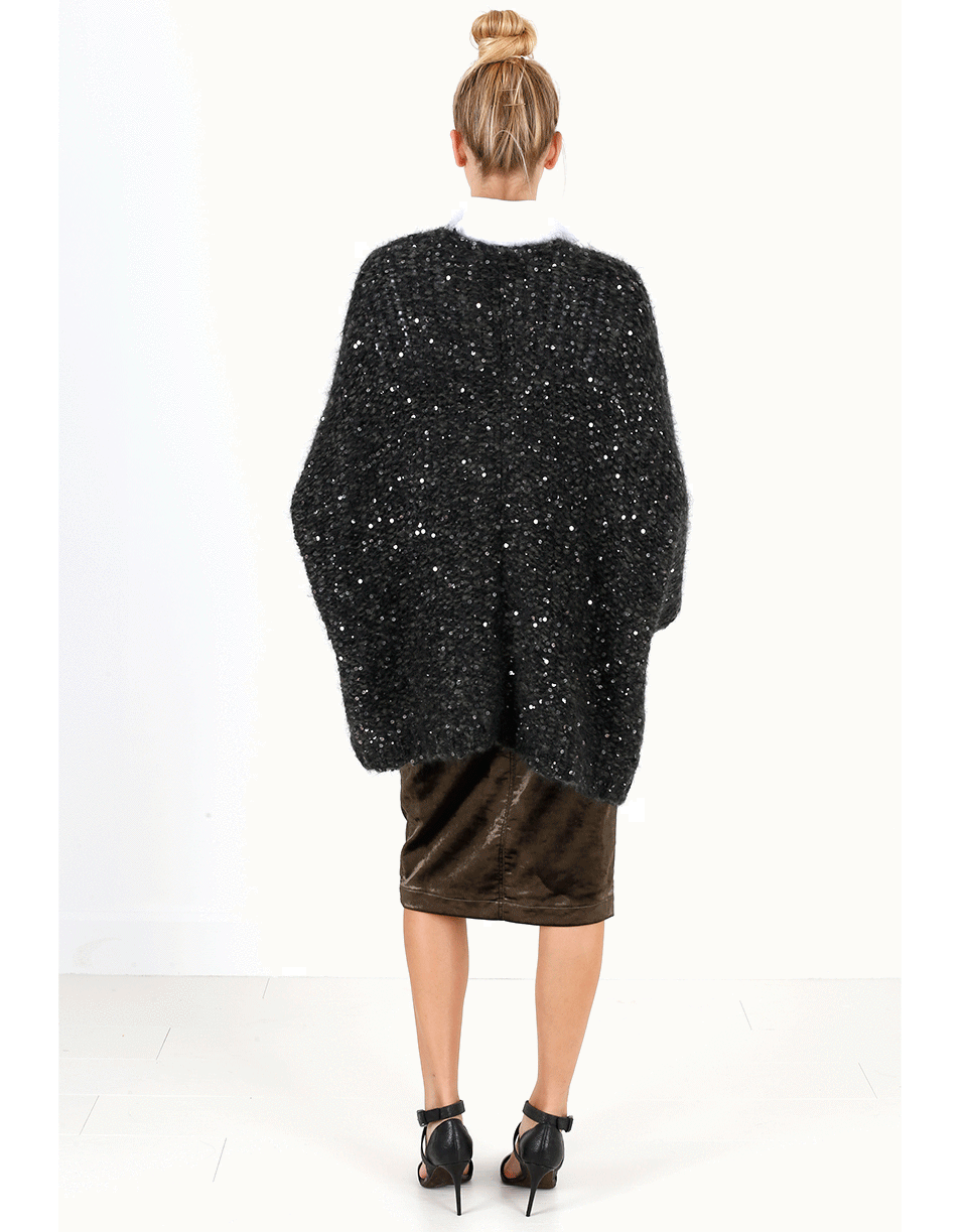 BRUNELLO CUCINELLI-Open Knit Tie Pailette Cardigan-