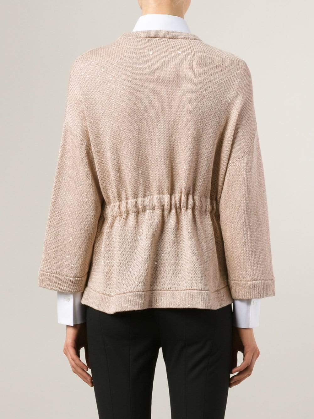 BRUNELLO CUCINELLI-Drawstring Waist Cardigan-