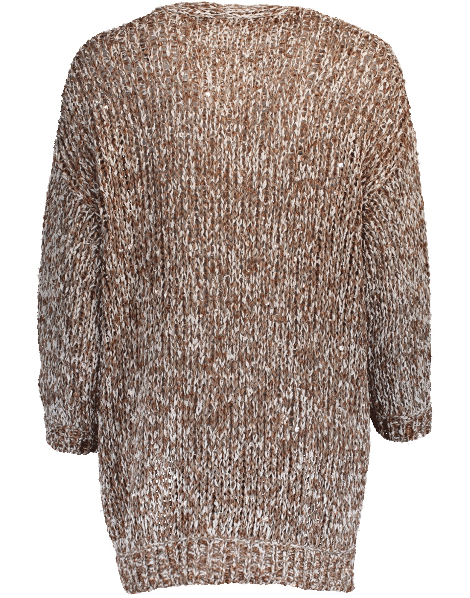 BRUNELLO CUCINELLI-Paillette Blend Boyfriend Cardigan-
