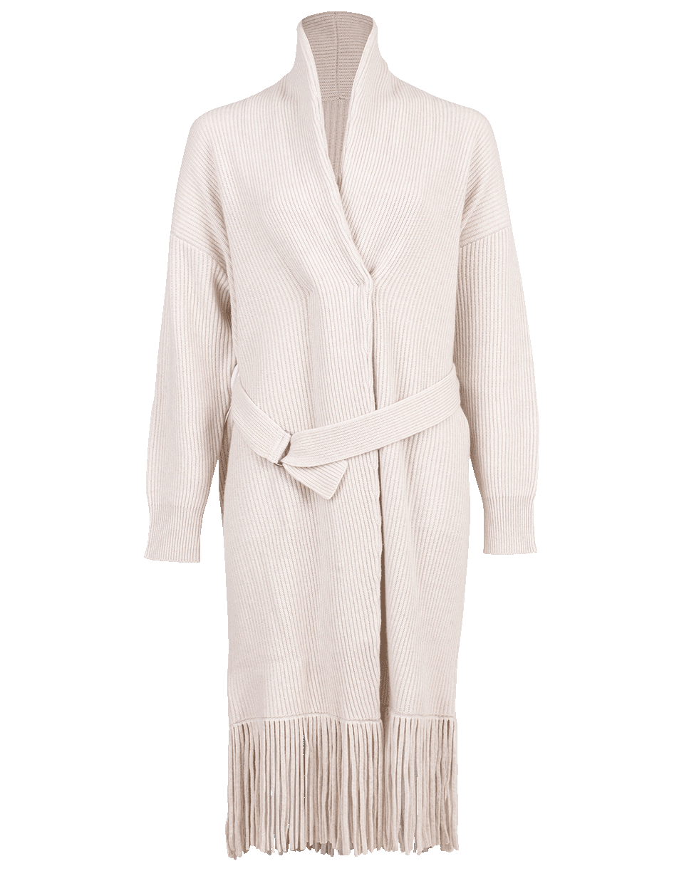 BRUNELLO CUCINELLI-Belted Maxi Shawl Cardigan-OAT