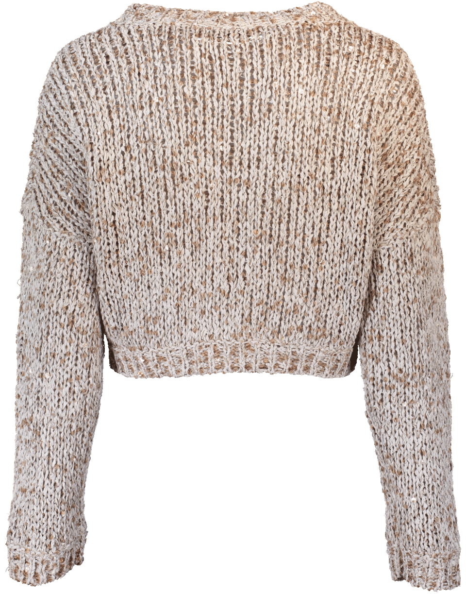 BRUNELLO CUCINELLI-Cropped Blended Paillette Cardigan-