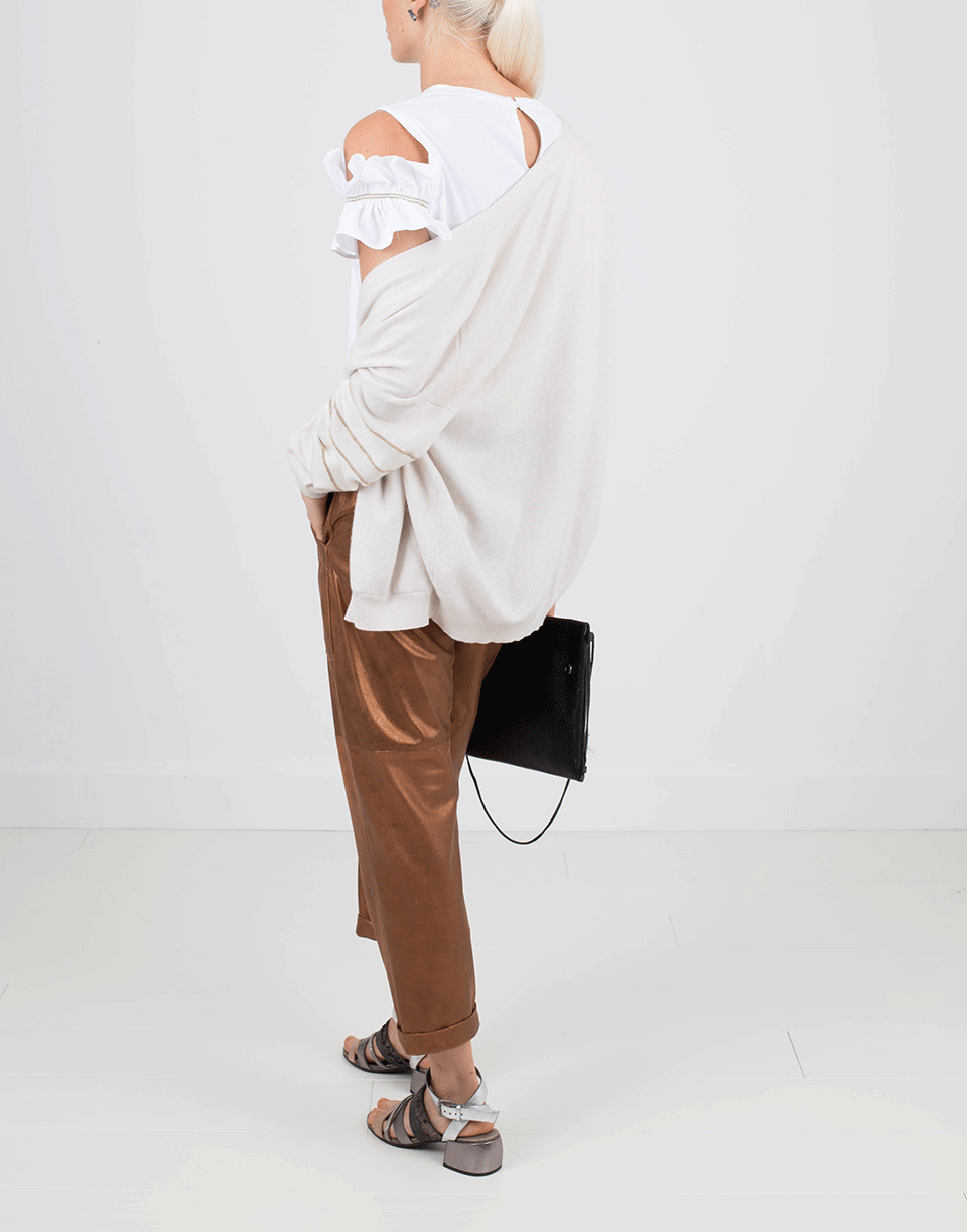 BRUNELLO CUCINELLI-Monili Arm Band Stripe Cardigan-