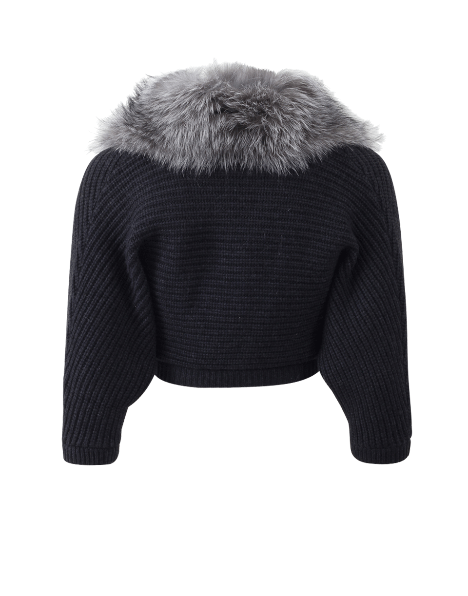 BRUNELLO CUCINELLI-Fox Trim Cardigan-
