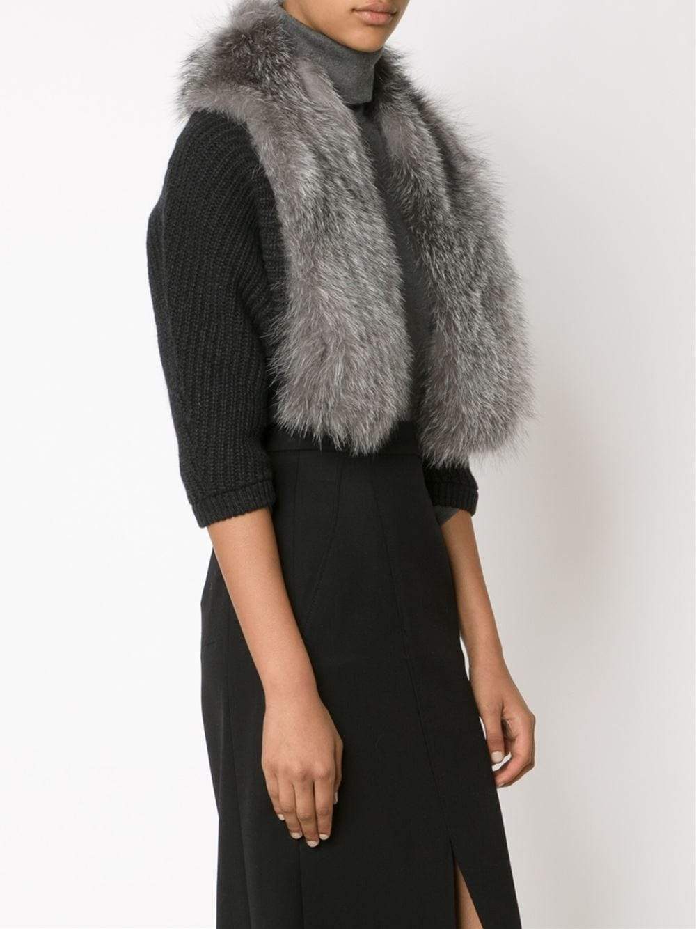 BRUNELLO CUCINELLI-Fox Trim Cardigan-