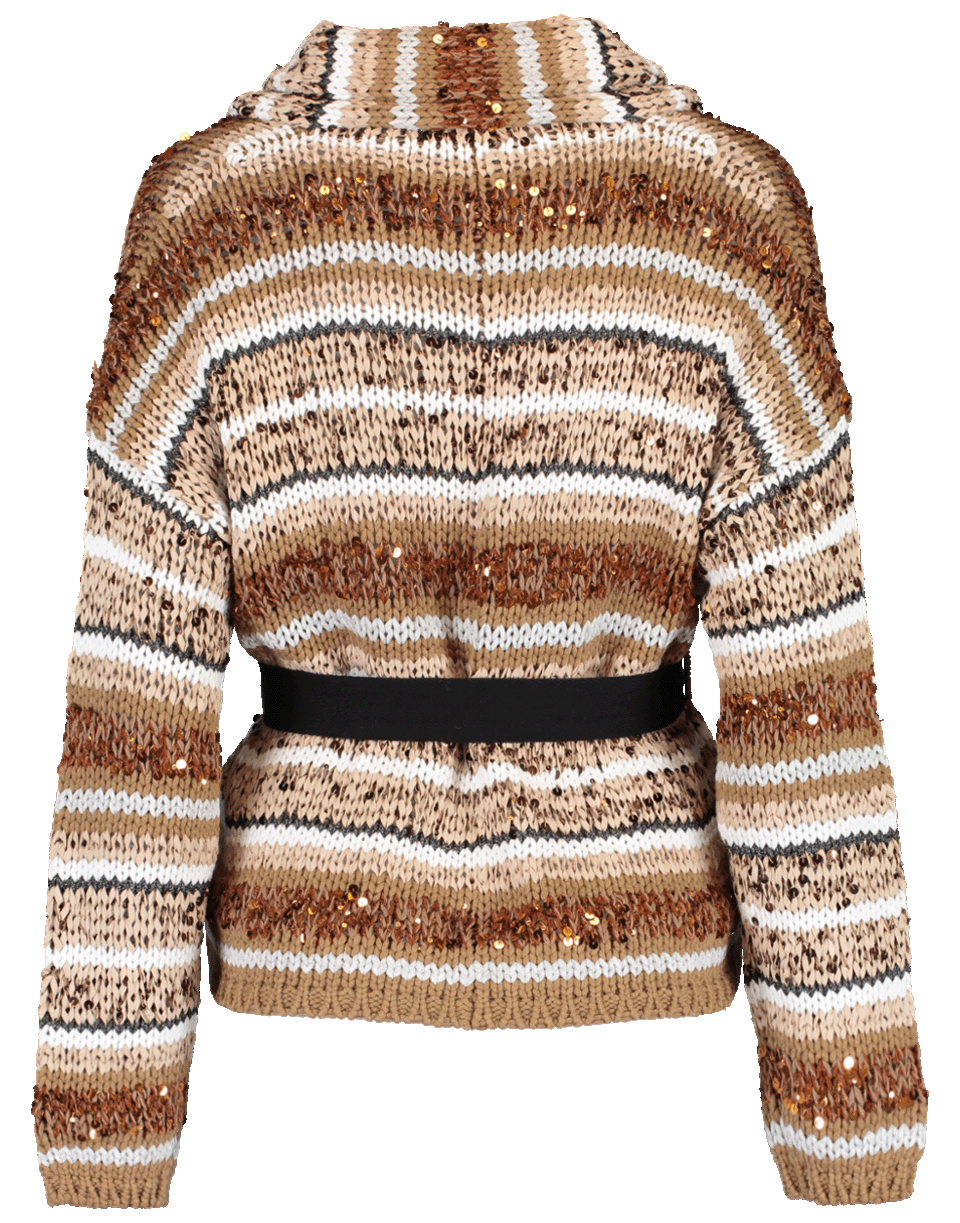 BRUNELLO CUCINELLI-Striped Knit Jacket-