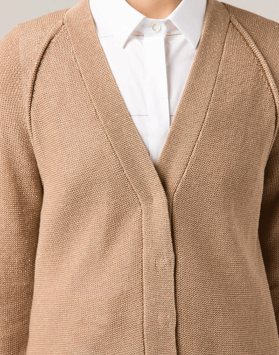 BRUNELLO CUCINELLI-Cotton Lurex Cardigan-