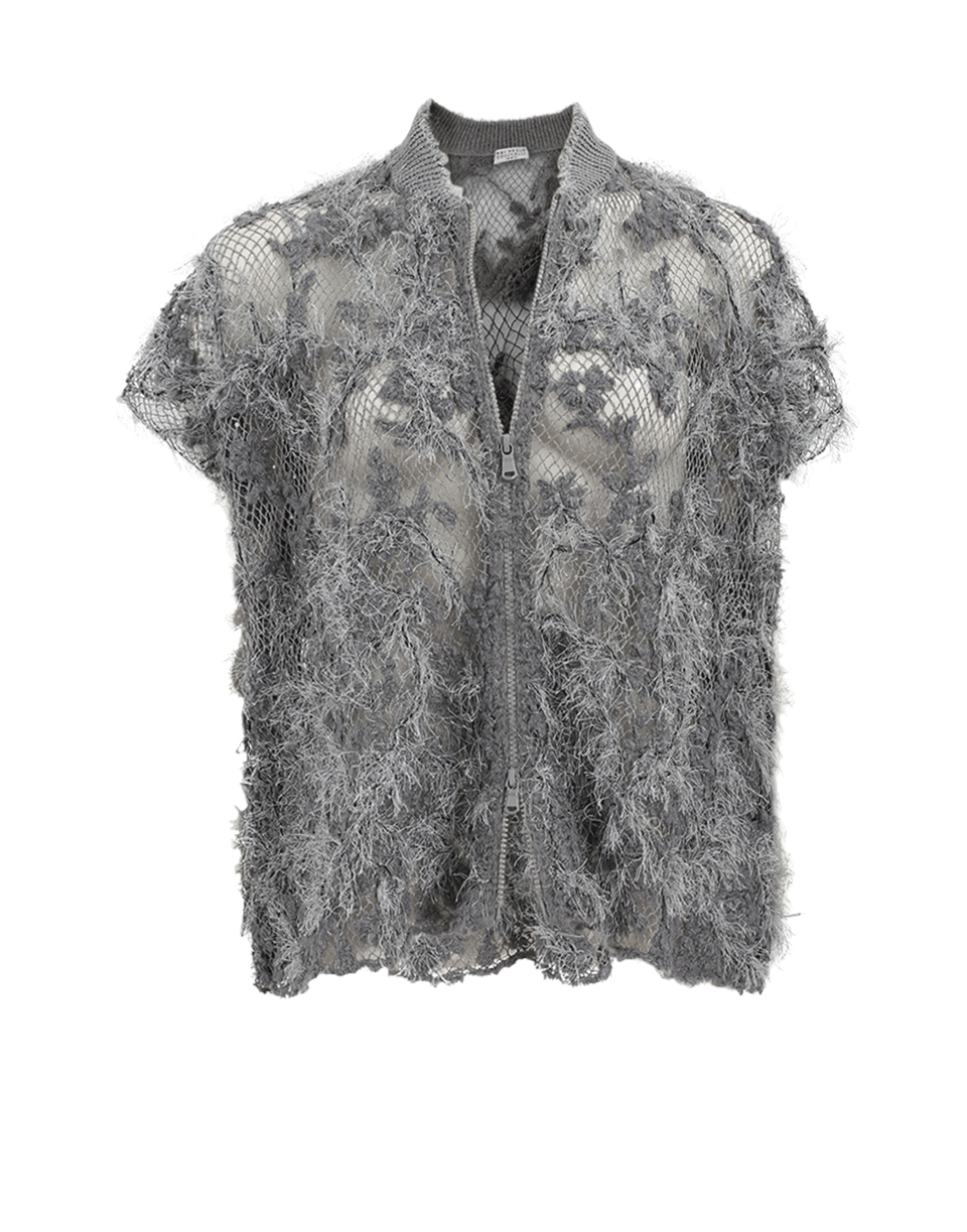 BRUNELLO CUCINELLI-Floral Embroidered Cardigan-