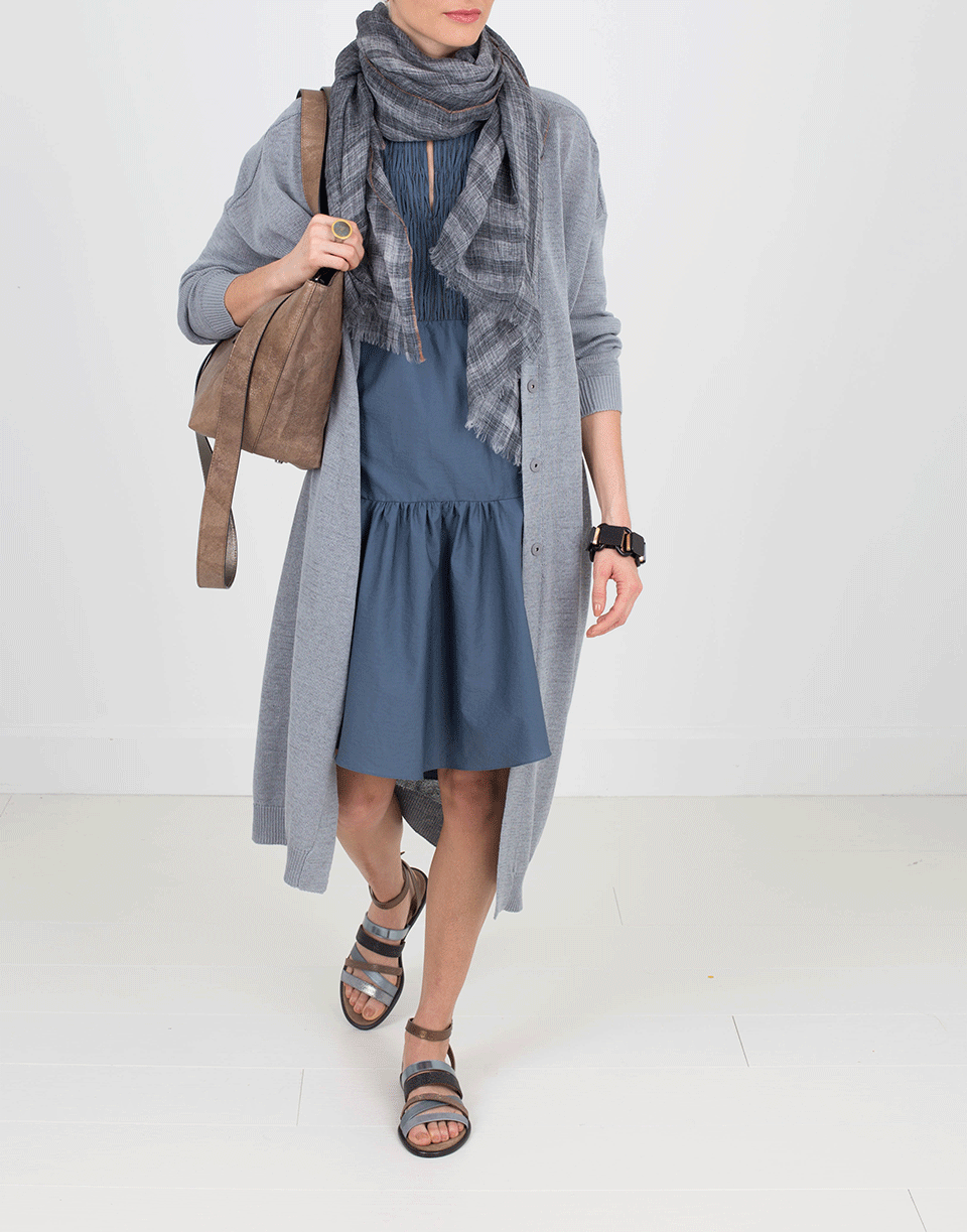 BRUNELLO CUCINELLI-Dry Cotton Solid Duster-