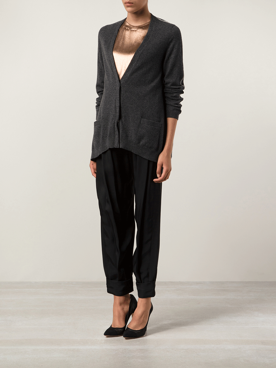 BRUNELLO CUCINELLI-Monili Stripe Egg Cardigan-