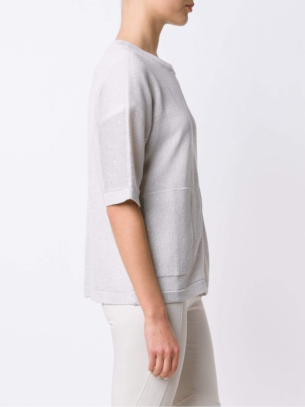BRUNELLO CUCINELLI-Zip Front Cardigan With Pockets-