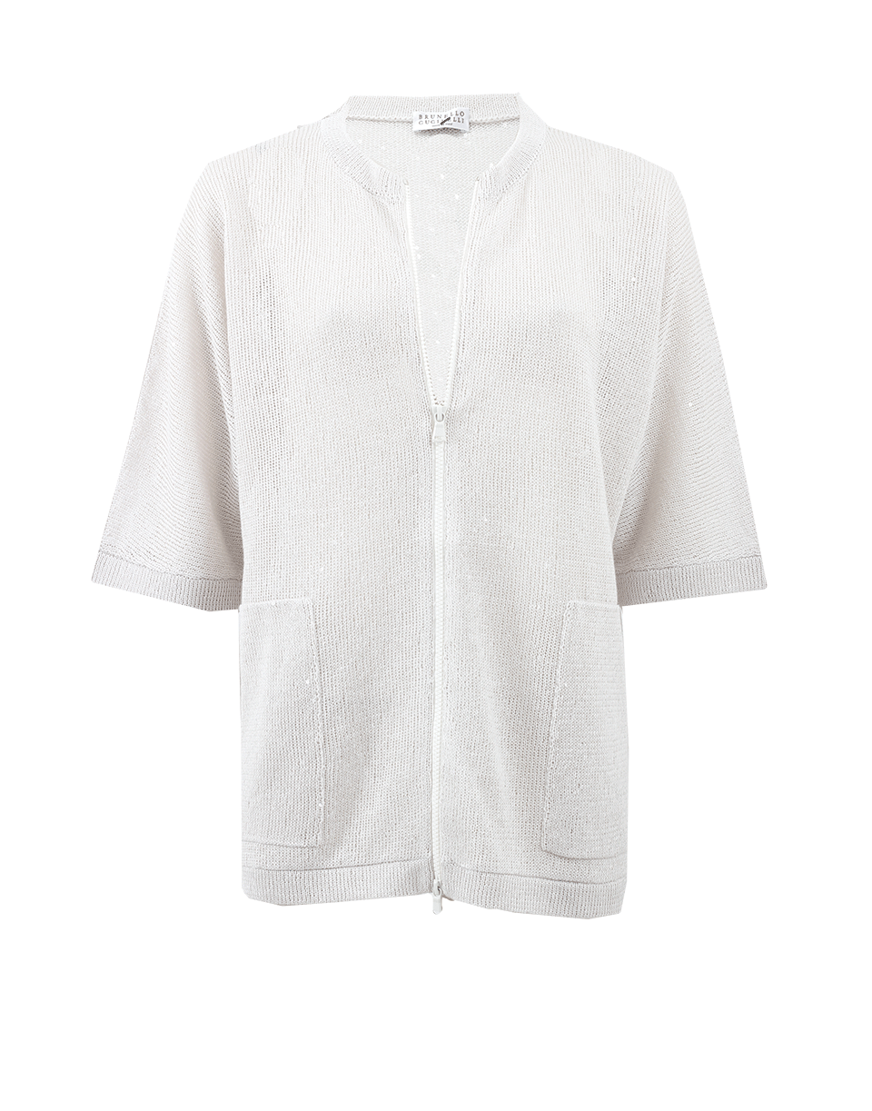 BRUNELLO CUCINELLI-Zip Front Cardigan With Pockets-