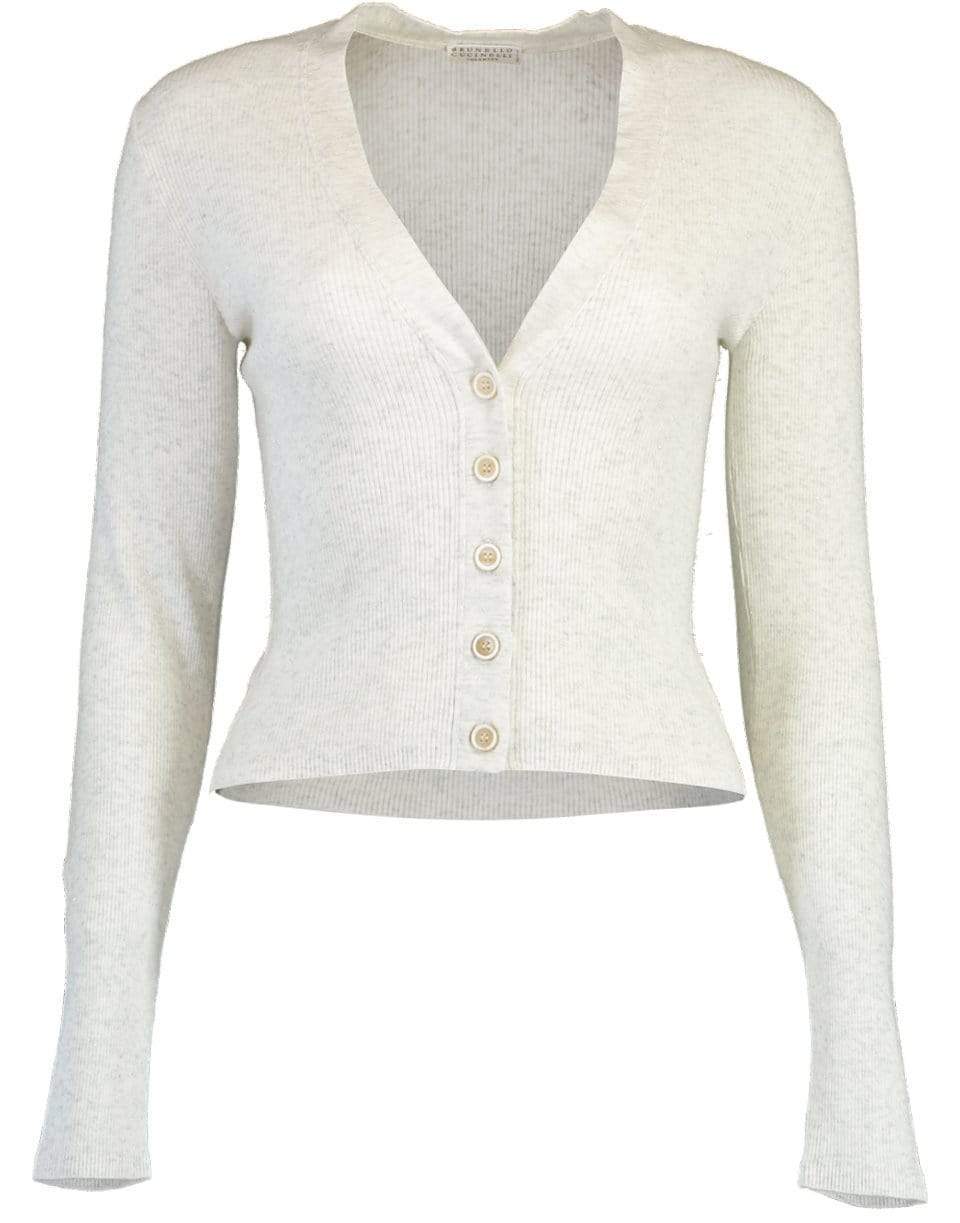 BRUNELLO CUCINELLI-Cashmere Lurex Button Cardigan-