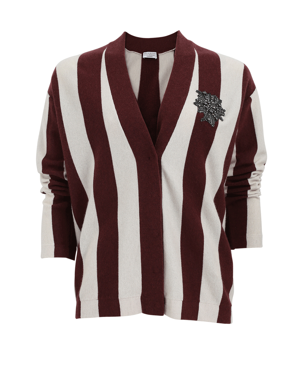 BRUNELLO CUCINELLI-Cricket Stripes Cardigan-