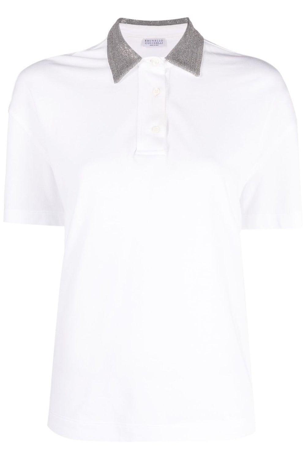 BRUNELLO CUCINELLI-Monili Collar Polo Shirt-