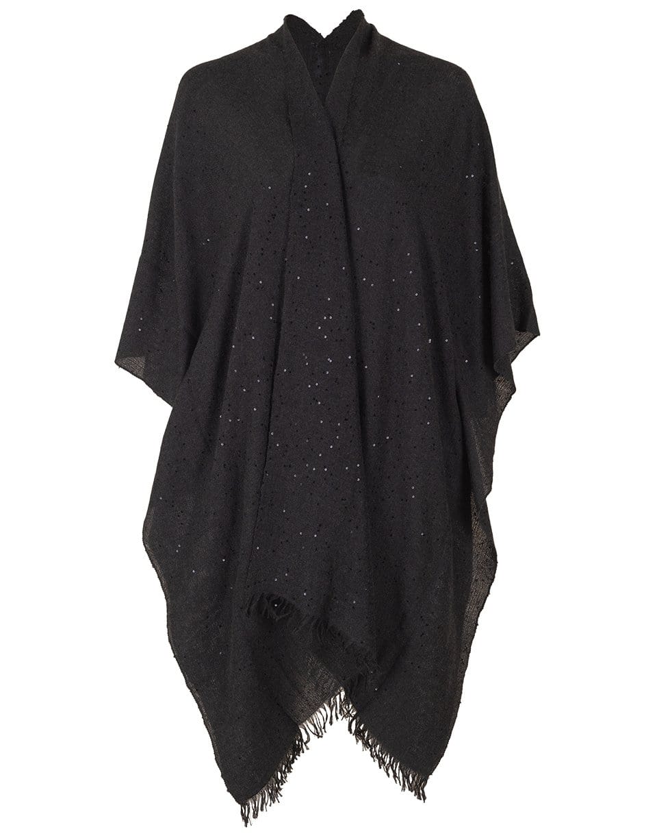 BRUNELLO CUCINELLI-Blackstone Cashmere Silk and Paillette Shawl-BLKSTONE