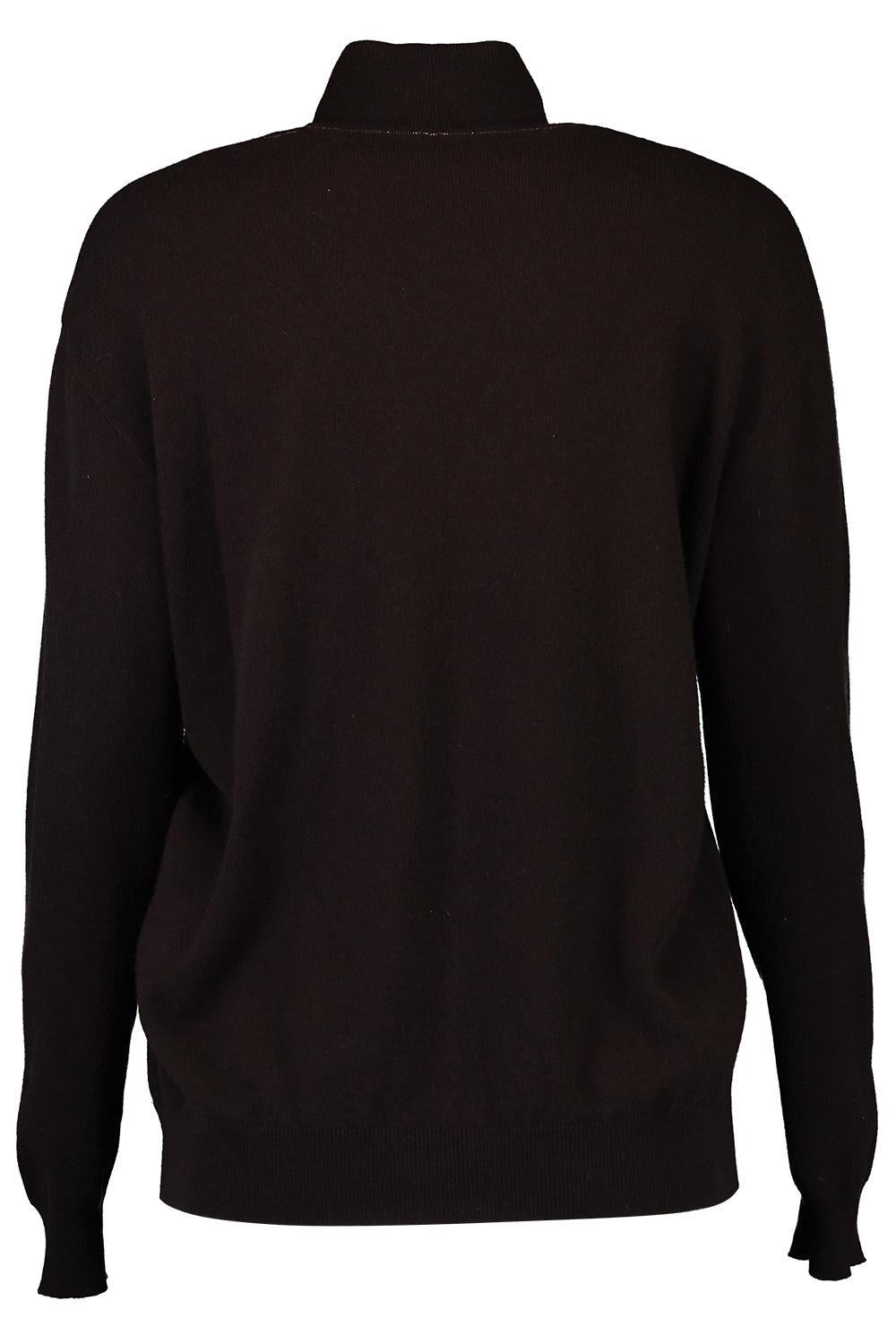 Monili Turtleneck Long Sleeve Sweater-BROWN-XS-CLOTHINGTOPKNITS-BRUNELLO CUCINELLI