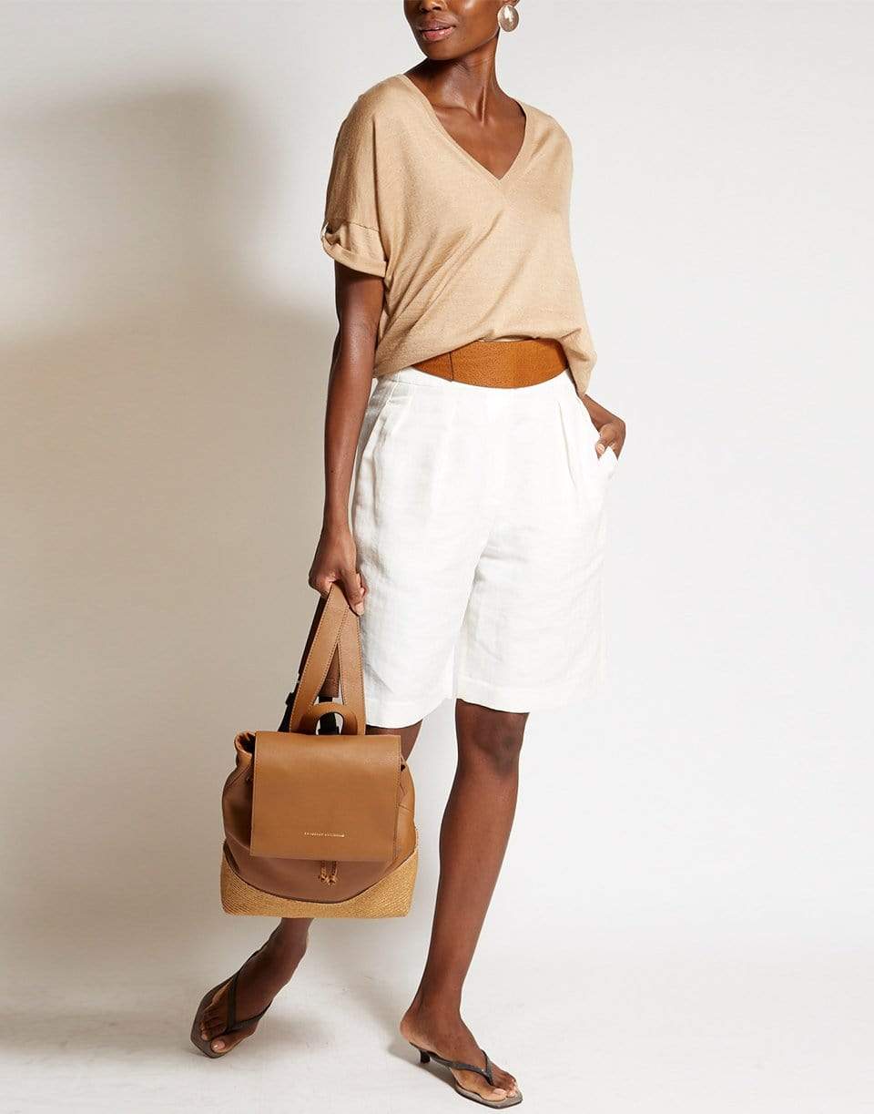 BRUNELLO CUCINELLI-Cuffed Sleeve V-Neck Knit-