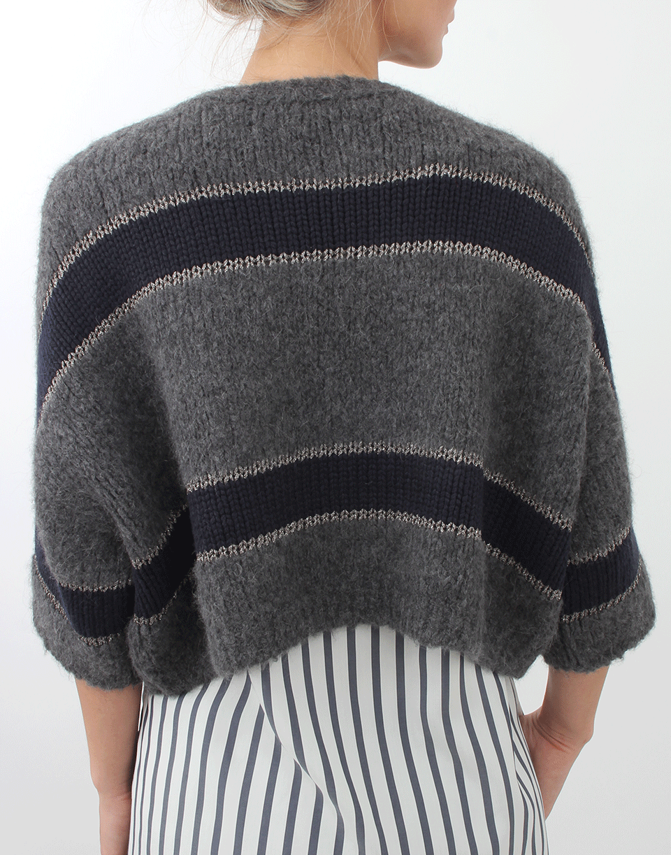 BRUNELLO CUCINELLI-Wide Stripe Pullover Top-