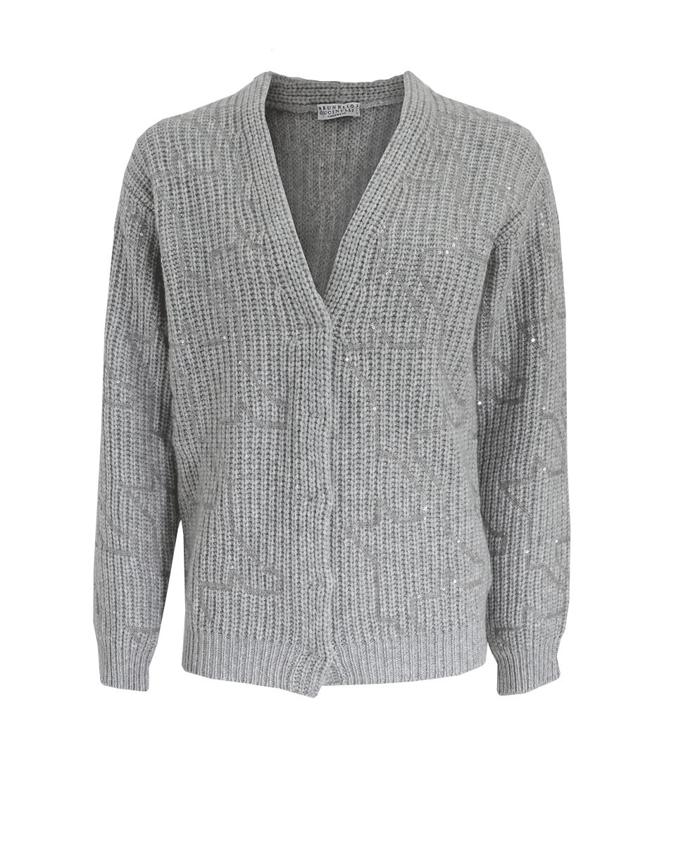 BRUNELLO CUCINELLI-Oversized Embroidered Cardigan-