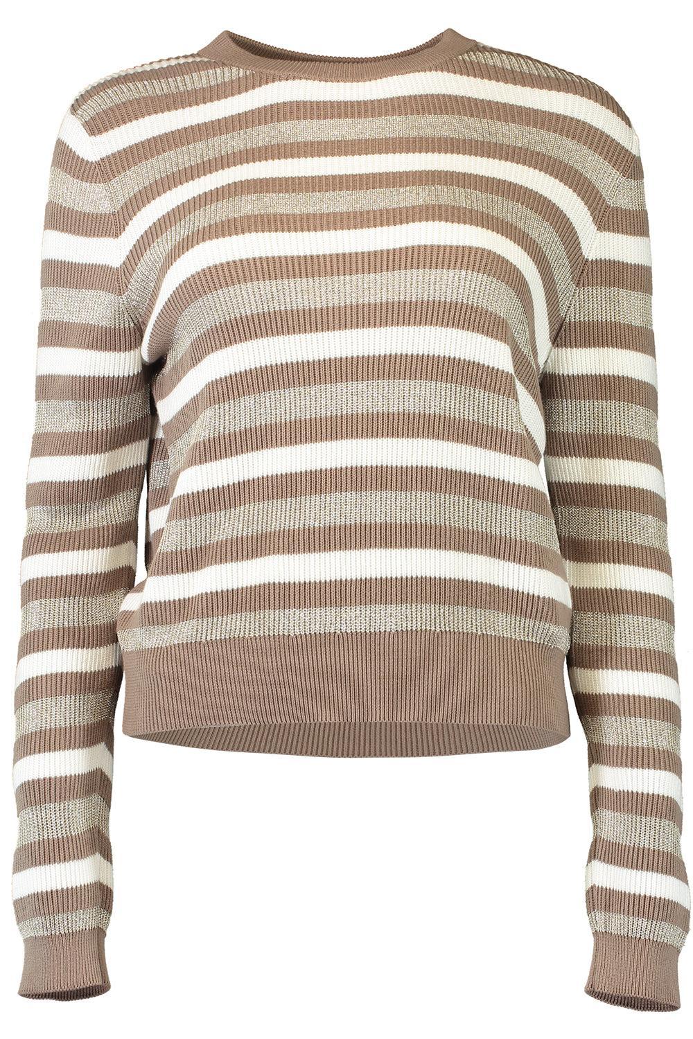 Marina Stripe Crewneck-JUTE-XS-CLOTHINGTOPKNITS-BRUNELLO CUCINELLI