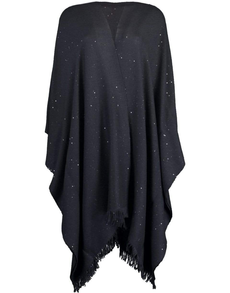 BRUNELLO CUCINELLI-Sparkling Pailette Poncho-MIDNIGHT