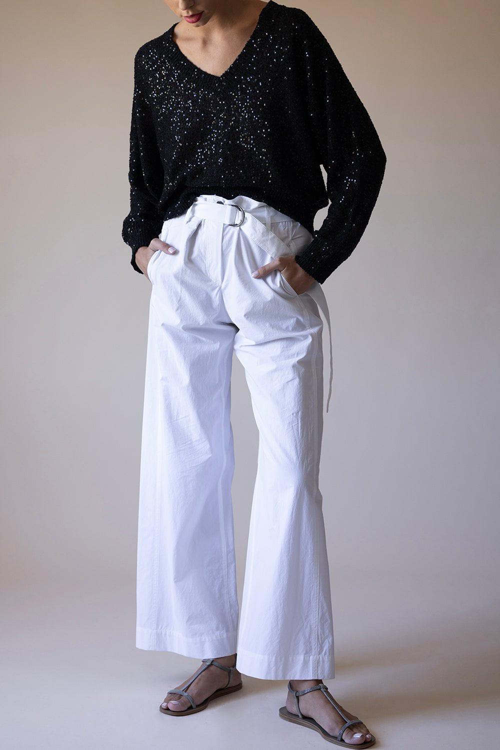 BRUNELLO CUCINELLI-Sequin V-Neck Sweater-