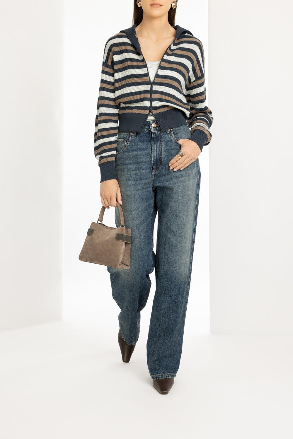 Winter Marina Cardigan-NVBRNSIL-XS-CLOTHINGTOPKNITS-BRUNELLO CUCINELLI