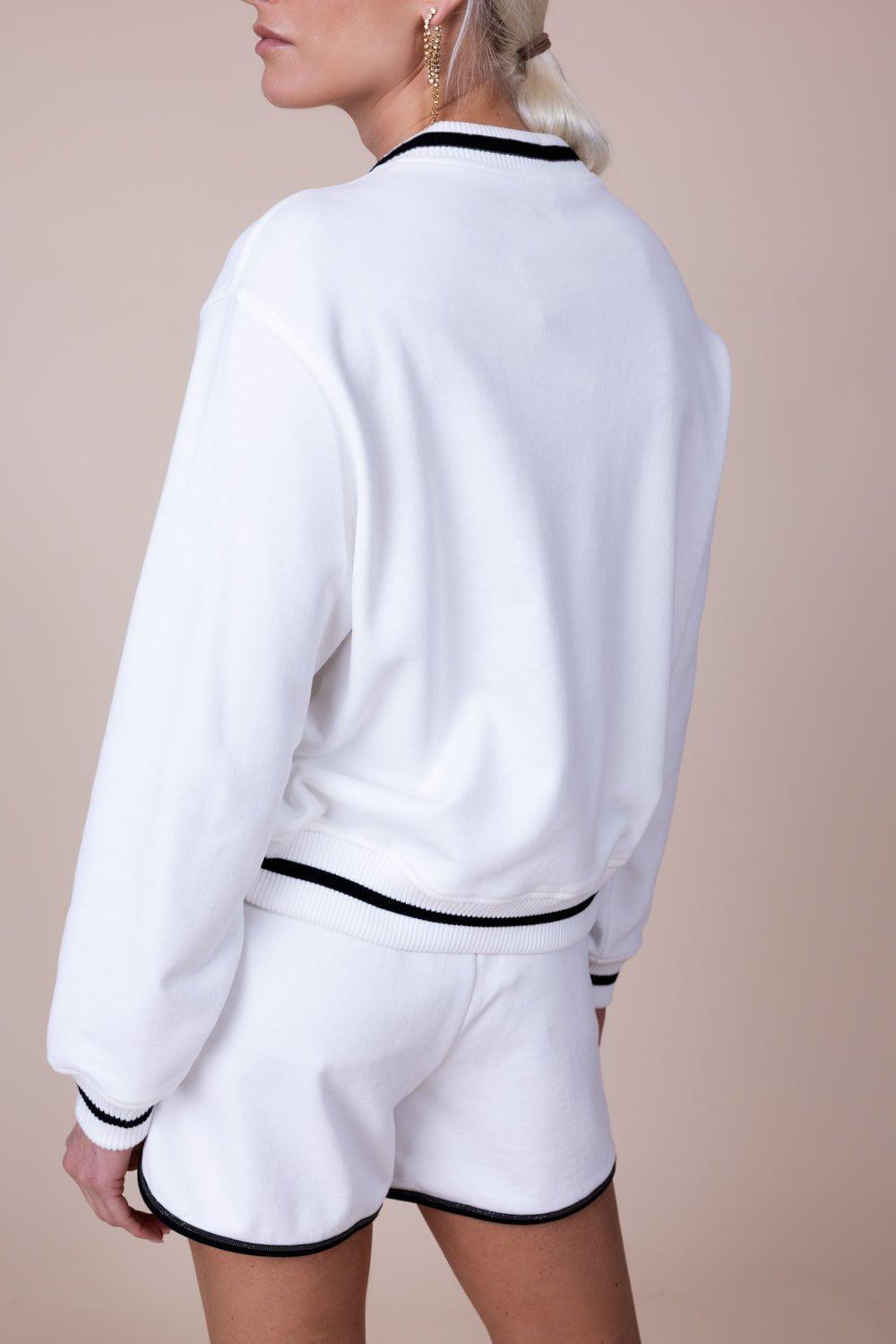 BRUNELLO CUCINELLI-Logo Embroidered Vneck Pullover-